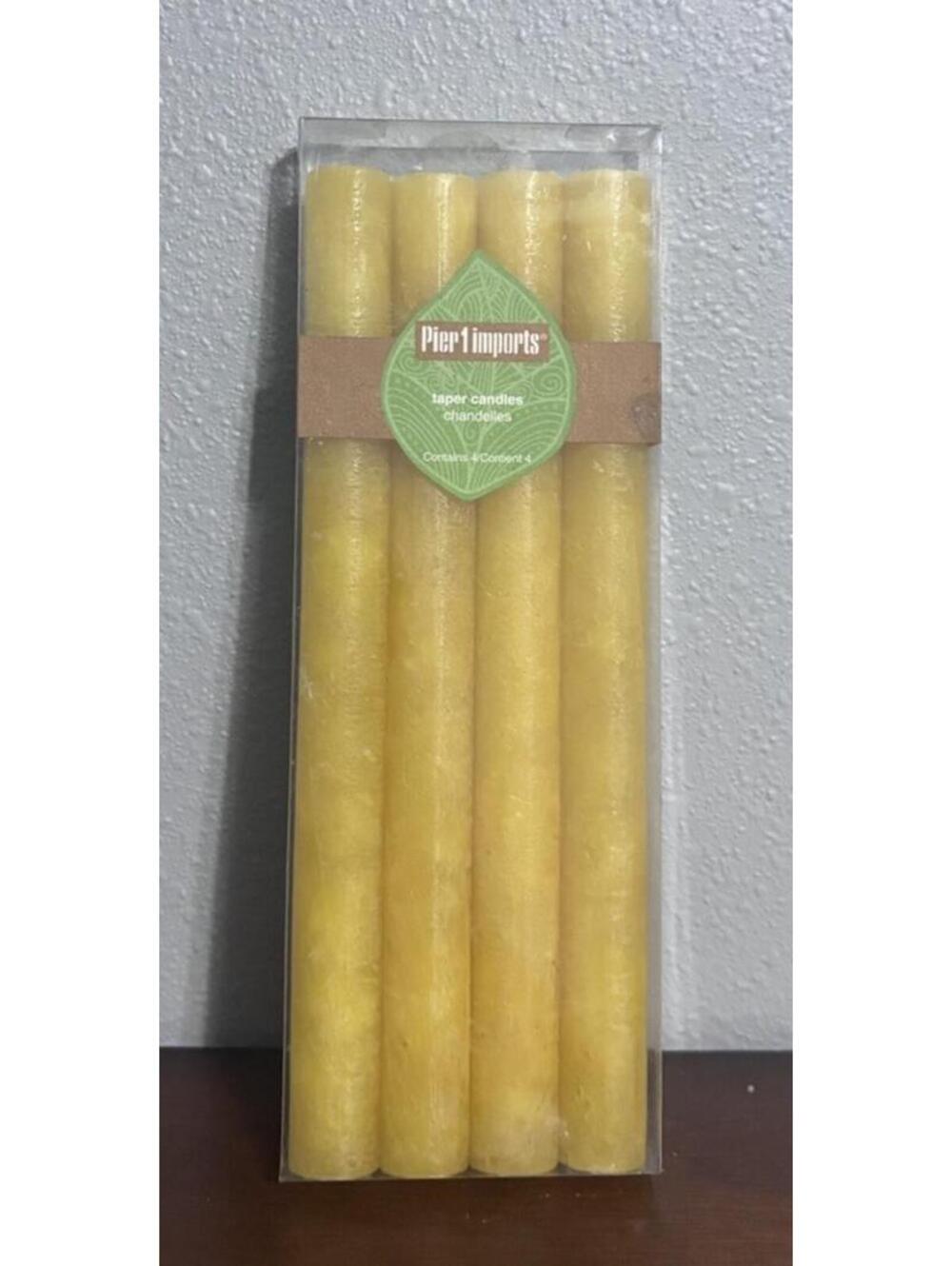 Pier One Taper Candles Unscented Set Of 4. 10” Tall